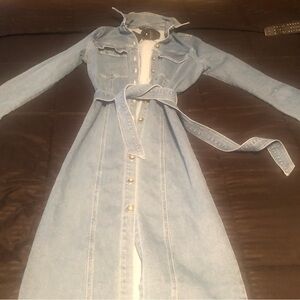 Blue Denim Long Sleeve Dress
